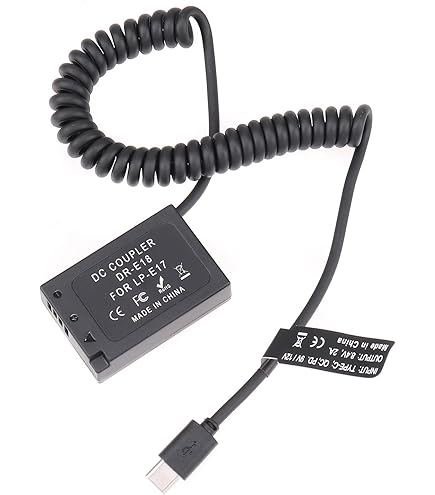 Amazon.com : Canon Cameras US Ped-E1 USB Power Adapter, Black